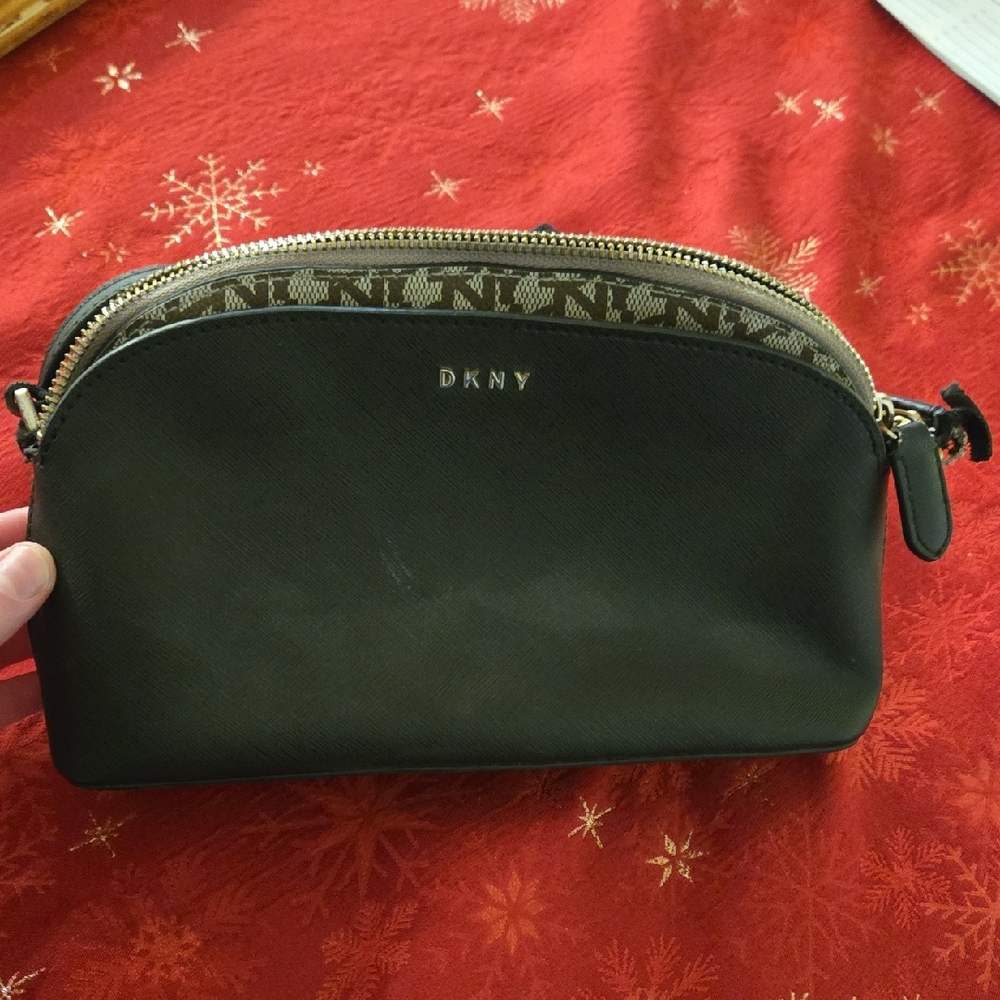 DKNY Black and Gold Accent Purse